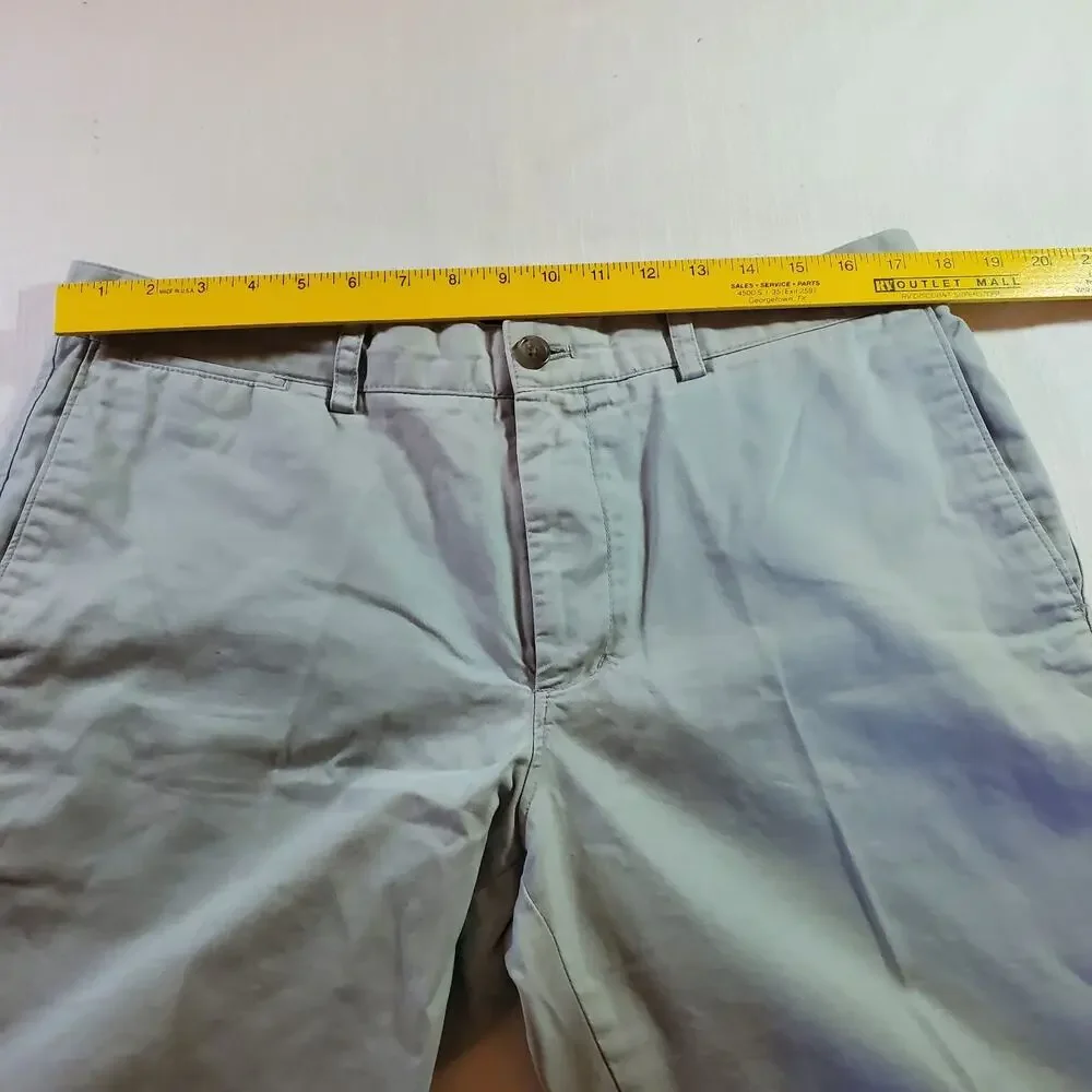 Banana Republic Mens Size 35 Aiden Club Shorts Gray Chino Casual Stretch